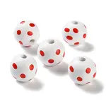 Printed Wood European Beads