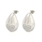 Brass with Cubic Zirconia Stud Earrings