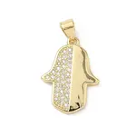 Brass Micro Pave Cubic Zirconia Pendants