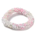 Crochet Glass Beads Braided Stretch Bracelet