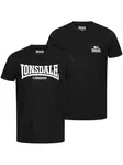 LONSDALE Tričko 'Torbay'  čierna / biela