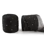 2Rolls Polyester Hot-fix Rhinestone Raw Edges Ribbon