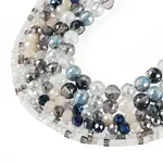 3 Strands 3 Style Electroplate Glass Beads Strands