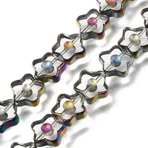 Electroplated Transparent Glass Beads Strands
