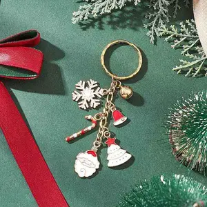 Alloy Enamel Brass Bell Keychains