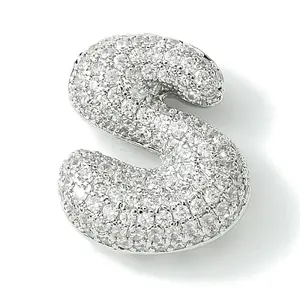Rack Plating Brass Cubic Zirconia Pendants