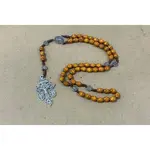 Wood Rosary Bead Necklaces