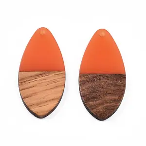 Transparent Resin & Walnut Wood Pendants