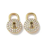 304 Stainless Steel Micro Pave Clear Cubic Zirconia Pendants