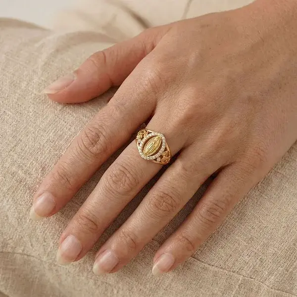 Brass Micro Pave Cubic Zirconia Finger Rings for Women