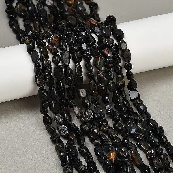 Dyed Natural Blue Tiger Eye Beads Strands