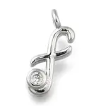 Brass Micro Pave Cubic Zirconia Pendants