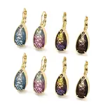 Glass Leverback Earrings