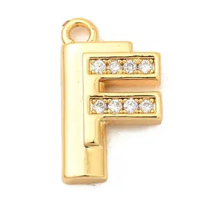 Brass Micro Pave Cubic Zirconia Pendants