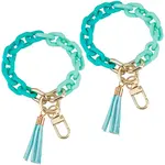 2Pcs Acrylic Cable Chain Bracelet Pendant Decorations