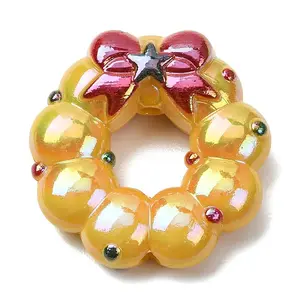 Christmas UV Plating Opaque Acrylic Beads