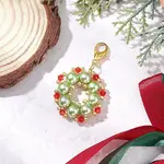 Glass Christmas Wreath Pendant Decorations