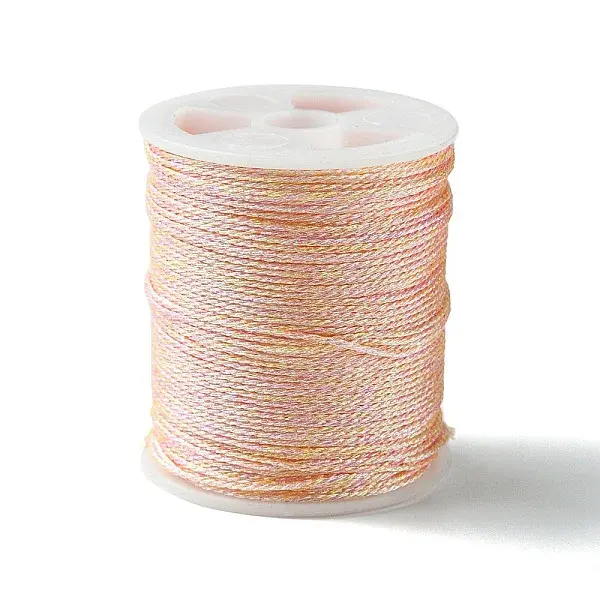 17M Rainbow Color Polyester Sewing Metallic Thread