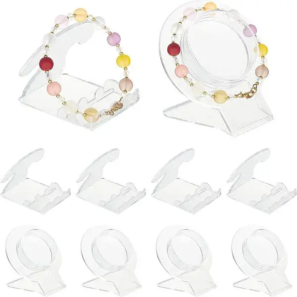 16 Pcs 2 Style Acrylic Bracelet Display Stands