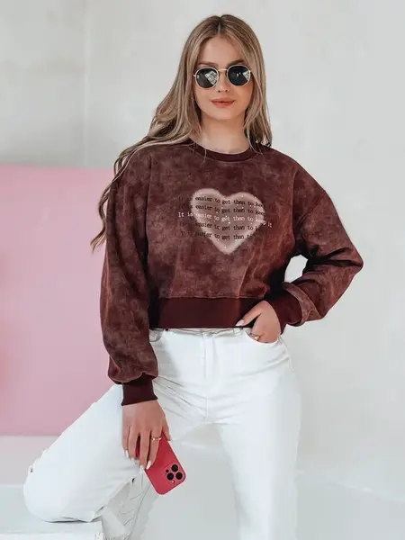 Dámska oversize mikina tie-dye srdce DESSER