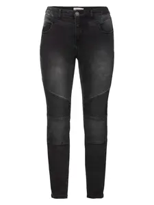 SHEEGO Džínsy  čierny denim