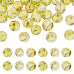 30Pcs Handmade Gold Sand Lampwork Beads