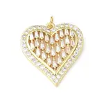 Valentine's Day Brass Micro Pave Clear Cubic Zirconia Pendants