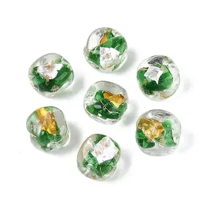 Handmade Gold & Silver Foil Glass Beads