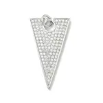 Brass Micro Pave Clear Cubic Zirconia Pendants