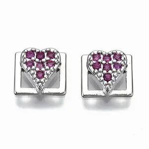 Brass Micro Pave Cubic Zirconia Cabochons
