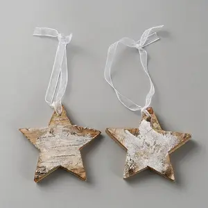 Star Wood Hanging Ornaments