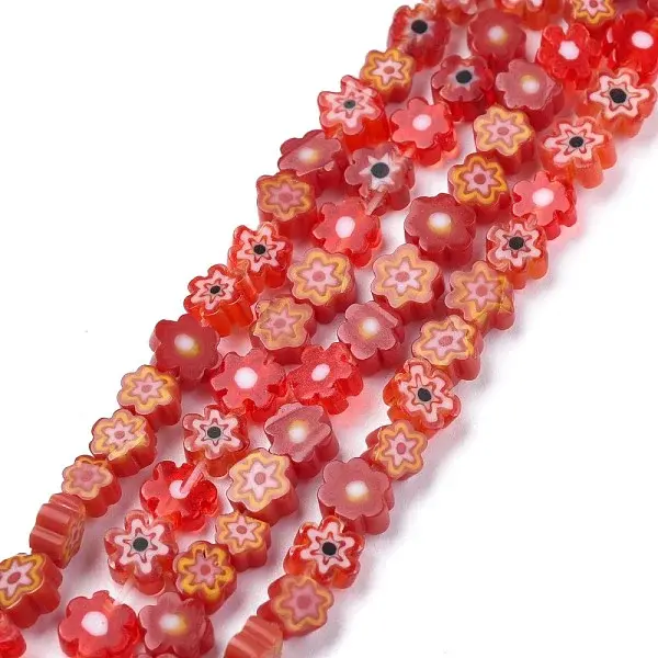 Handmade Millefiori Glass Bead Strands