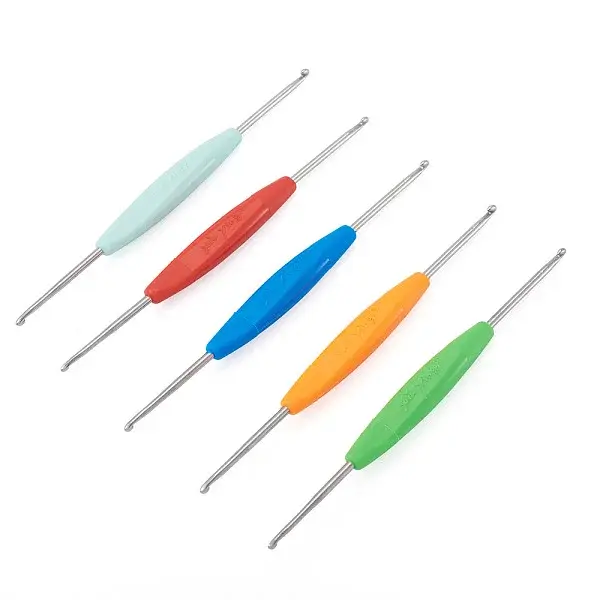 5Pcs 5 Colors Iron Crochet Hooks