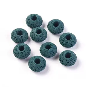 Natural Lava Rock European Beads