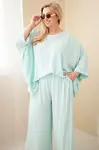 Kesi dámská souprava plus size s květinovým vzorem