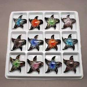 Handmade Gold Sand Lampwork Pendants