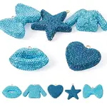 5Pcs 5 Styles Handmade Polymer Clay Pendants
