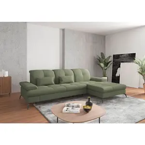Sit & More ROHOVÁ SEDAČKA, textil, olivově zelená
