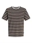 Jack & Jones Plus Tričko 'JPRBLANOLAN'  tmavohnedá / biela
