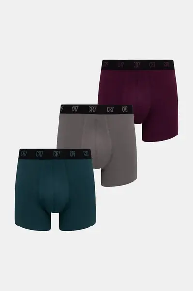 CR7 Cristiano Ronaldo přiléhavé boxerky pánské bavlněné s elastanem 3-pack