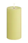 Deluxe Homeart  LED svíčka  Lys Gul Bloklys 7,5 x 15 cm