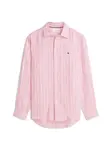TOMMY HILFIGER Košeľa 'Regular Fit Textured Stripe Pure'  svetloružová / biela
