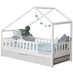 Livetastic DĚTSKÁ POSTEL SE STŘÍŠKOU, 90/200 cm, bílá