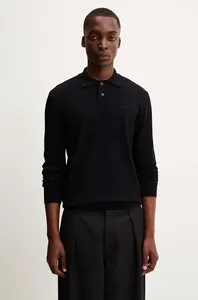Vlnený sveter A.P.C. polo jacob logo