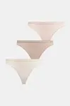BOSS tanga dámské bavlněné s elastanem 3P THONG 3-pack