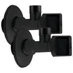 Rohový ventil 1/2"x3/8" PÁR, čierna mat 5306B