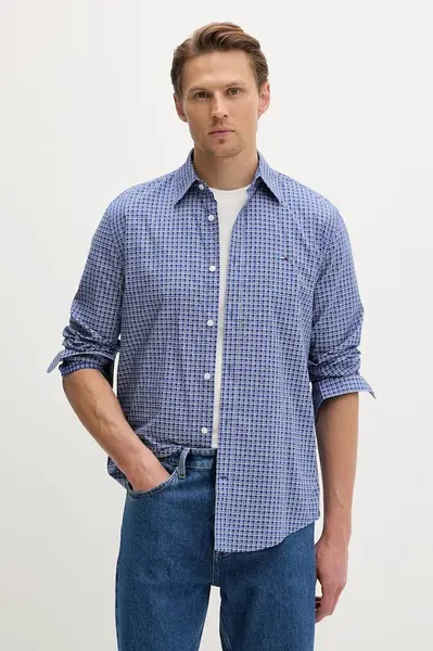 Tommy Jeans košile pánská bavlněná