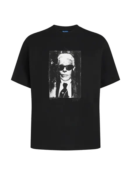 KARL LAGERFELD JEANS Tričko  sivá / čierna / biela