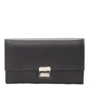 Velká kožená kasírtaška černá - Bellugio Basileia 2