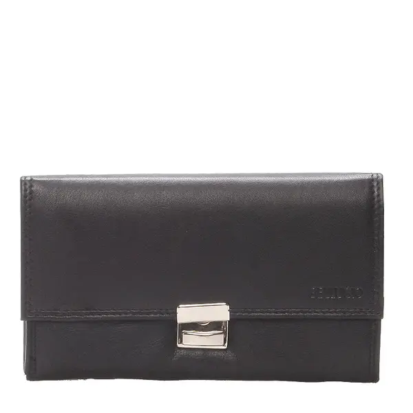 Velká kožená kasírtaška černá - Bellugio Basileia 2